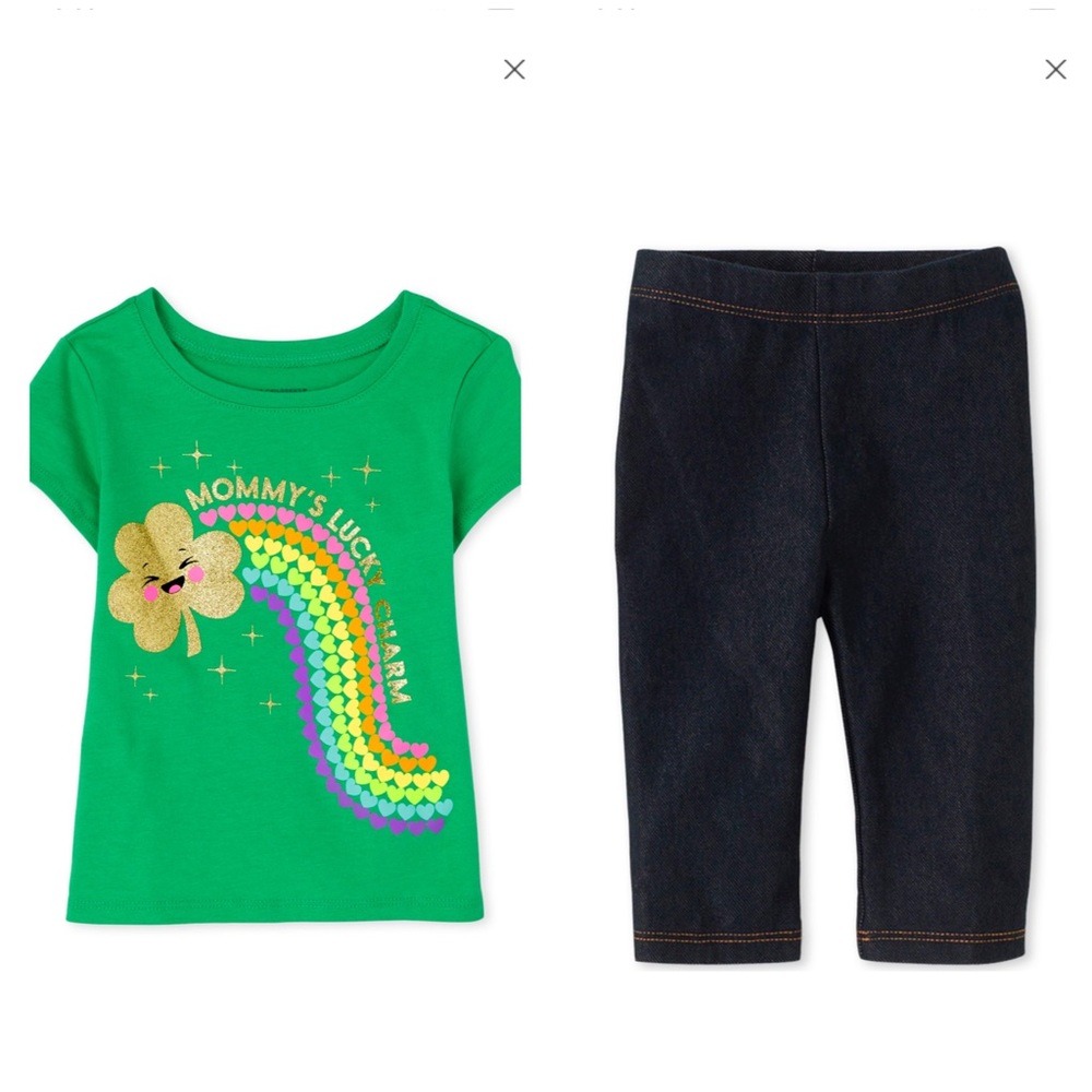 Toddler 3T St Patrick’s Day T Shirt Capri Set NEW